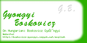 gyongyi boskovicz business card